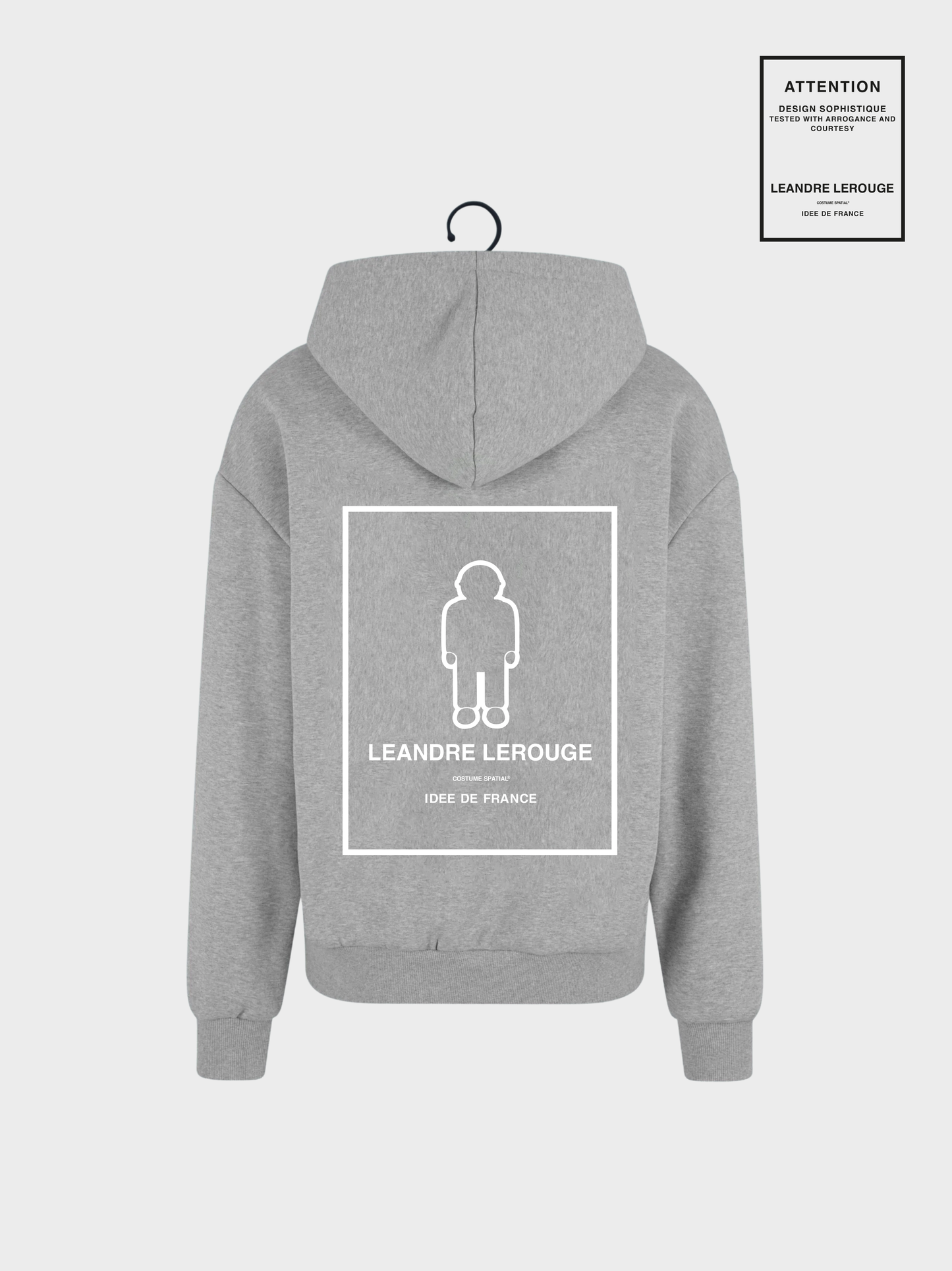WHITE/GREY PATCH SWEATSHIRT