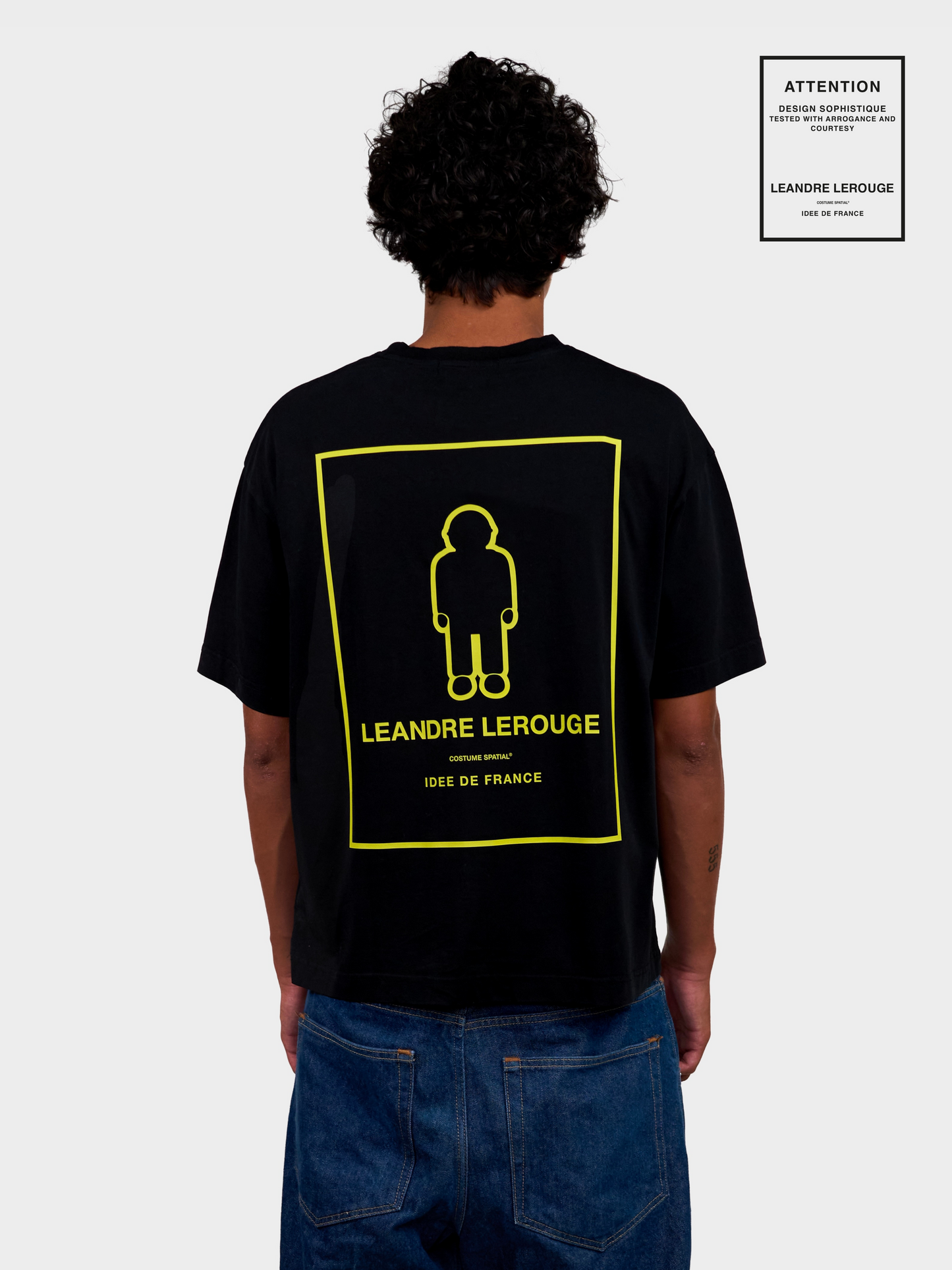 YELLOW LOGO T-SHIRT / black