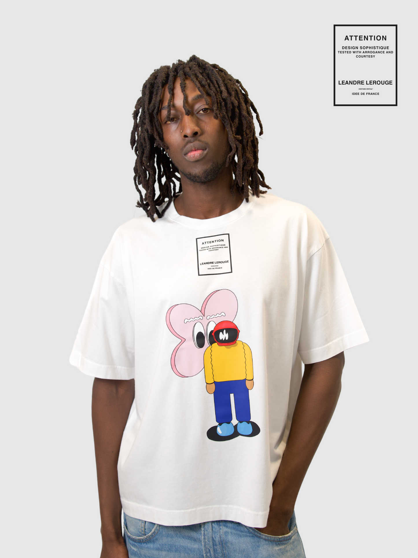 T-SHIRT FLEUR / blanc