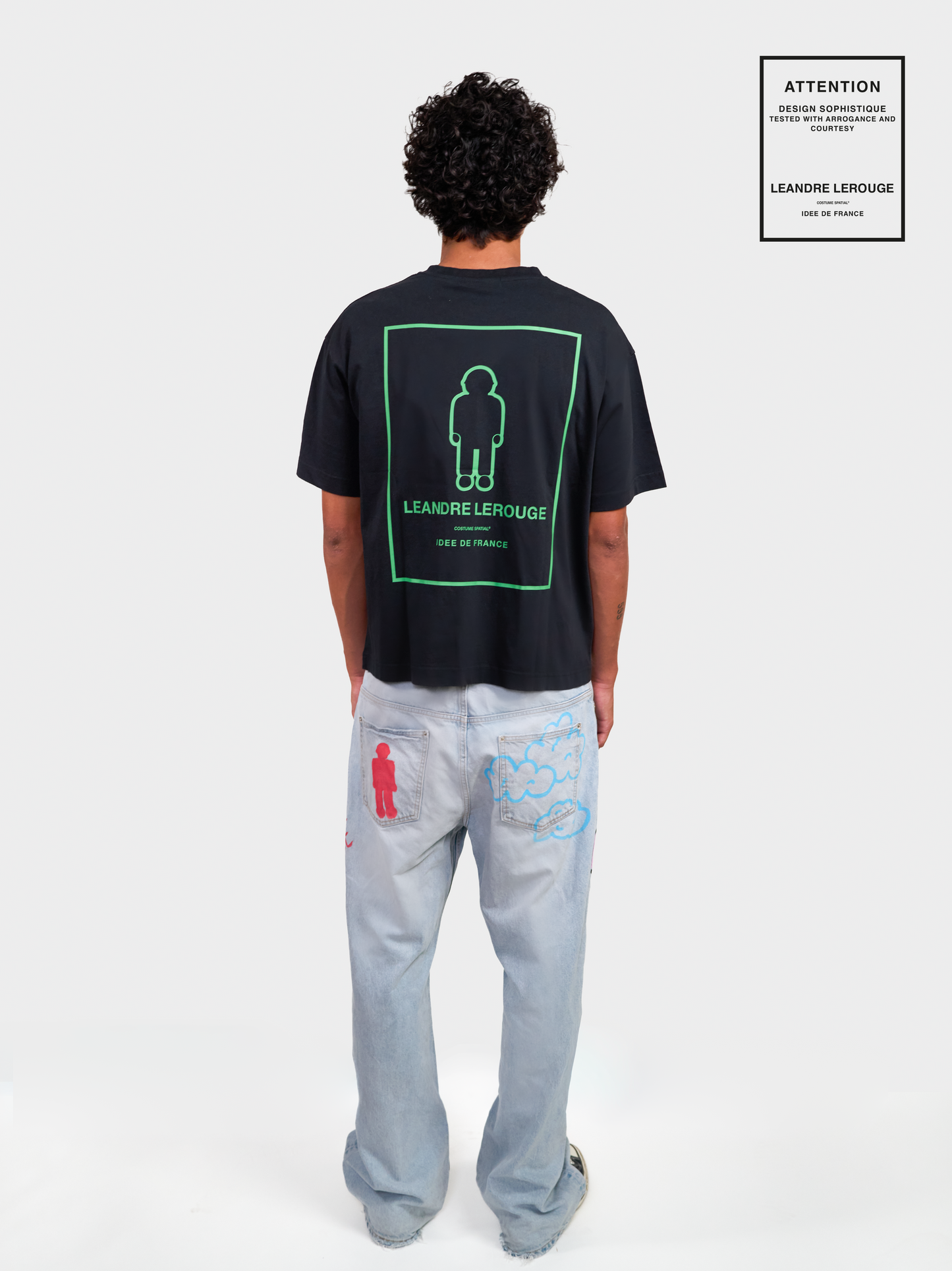 GREEN LOGO T-SHIRT / black