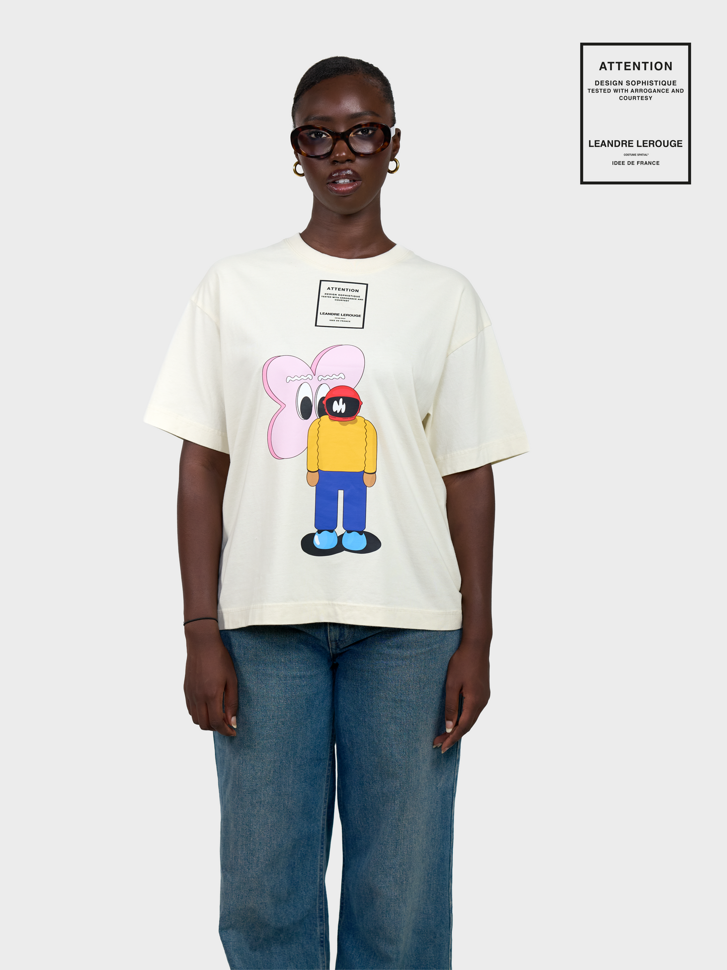 FLOWER T-SHIRT / beige