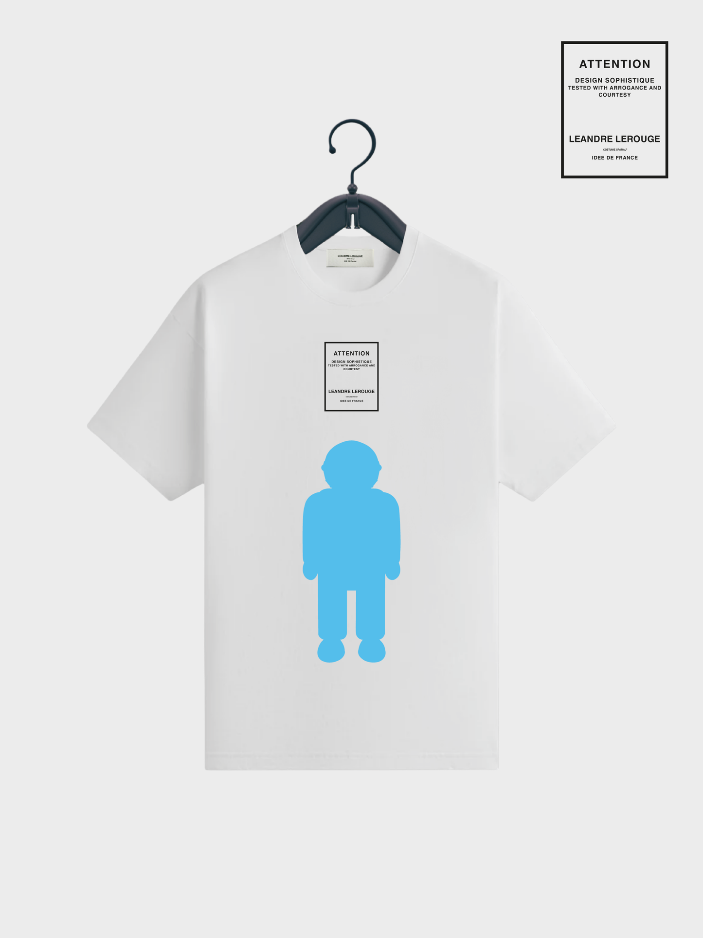 BLUE / white LOGO T-SHIRT