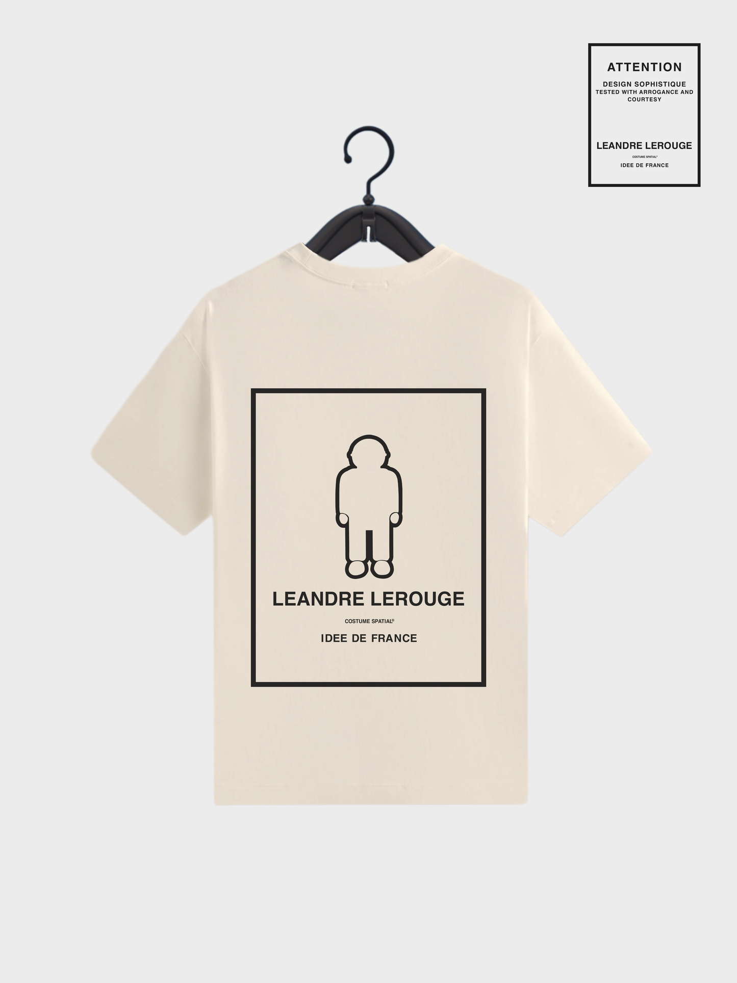 BLACK / beige PATCH T-SHIRT