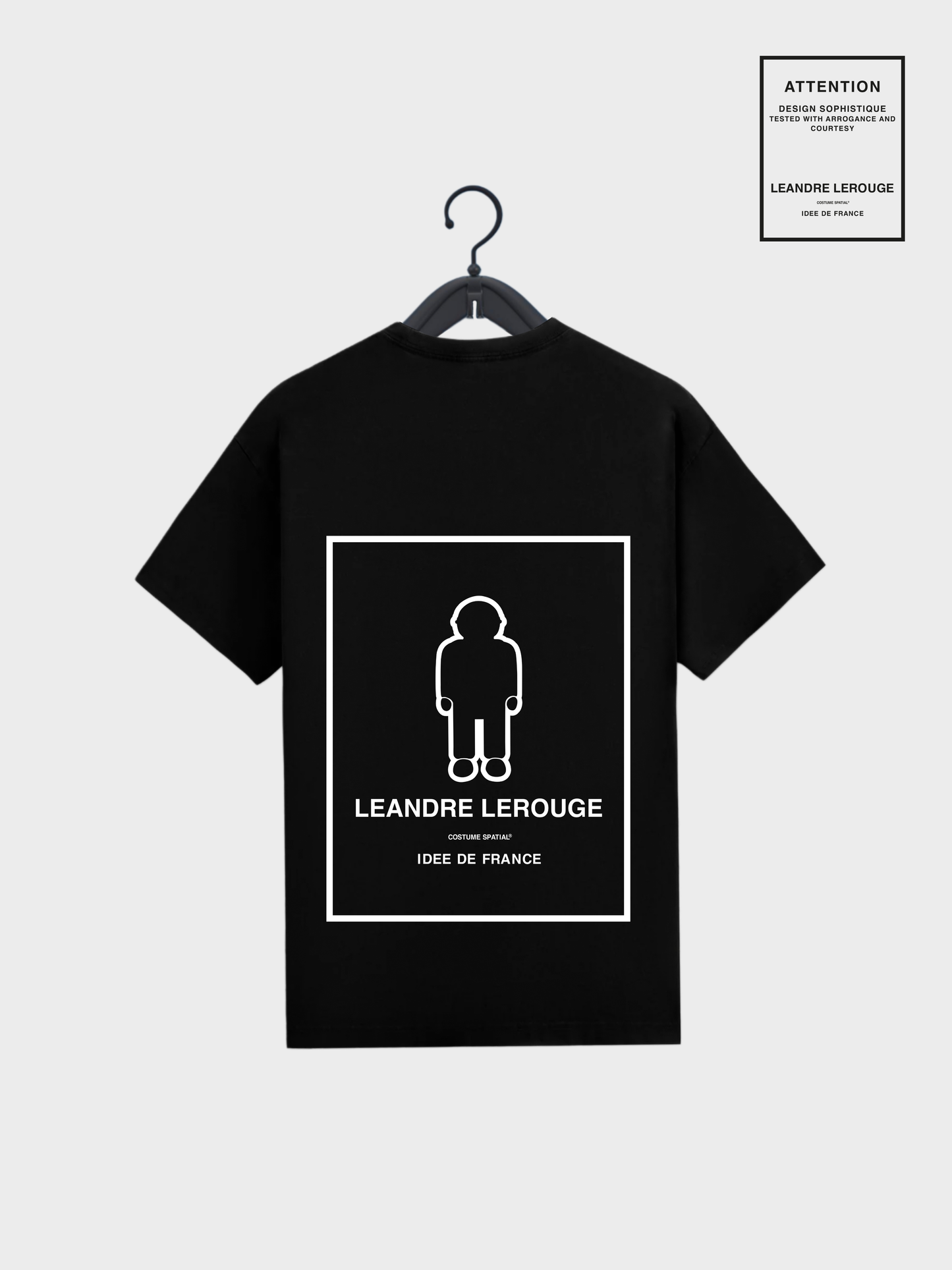 WHITE / black PATCH T-SHIRT