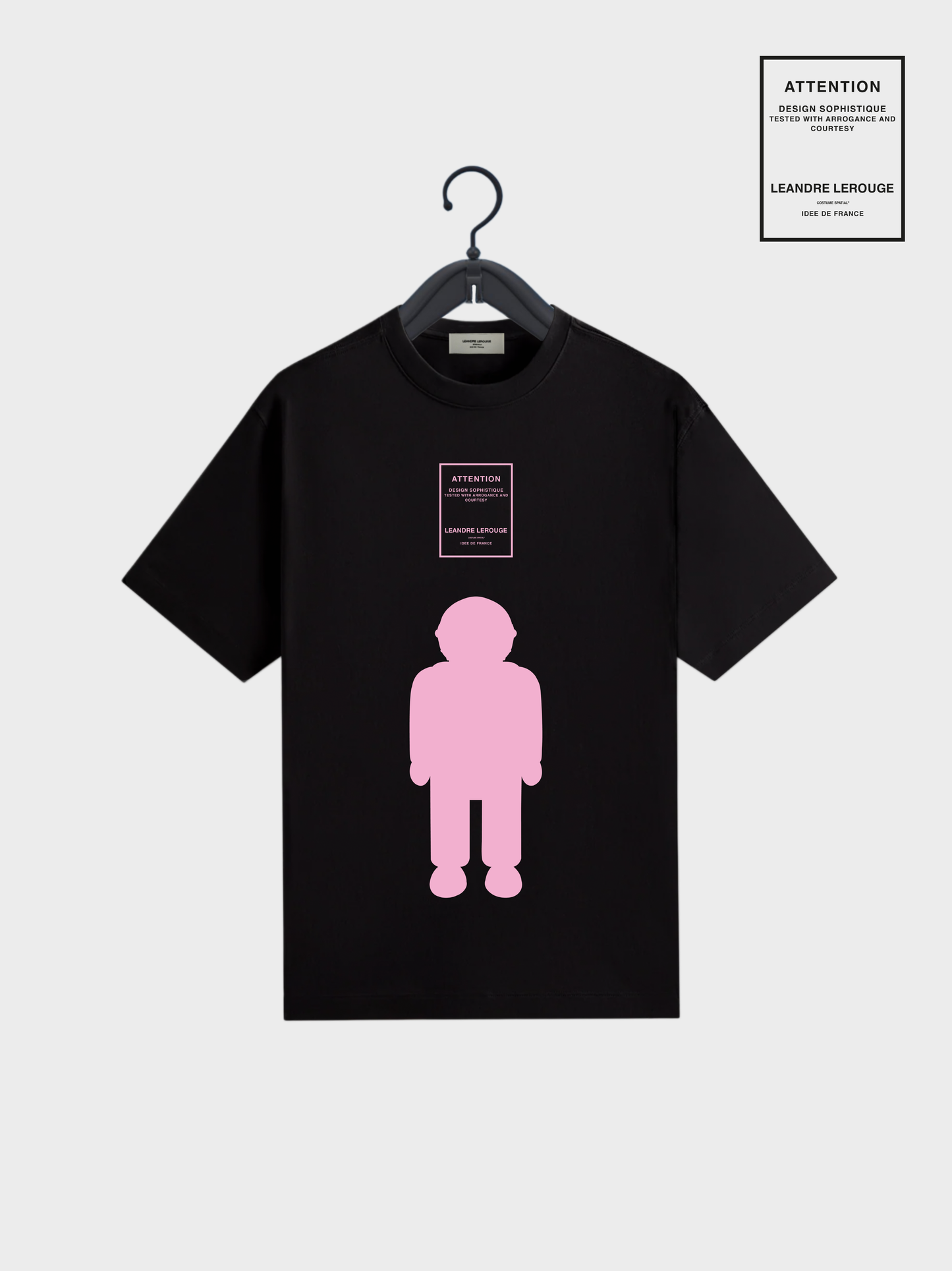 PINK LOGO T-SHIRT / black