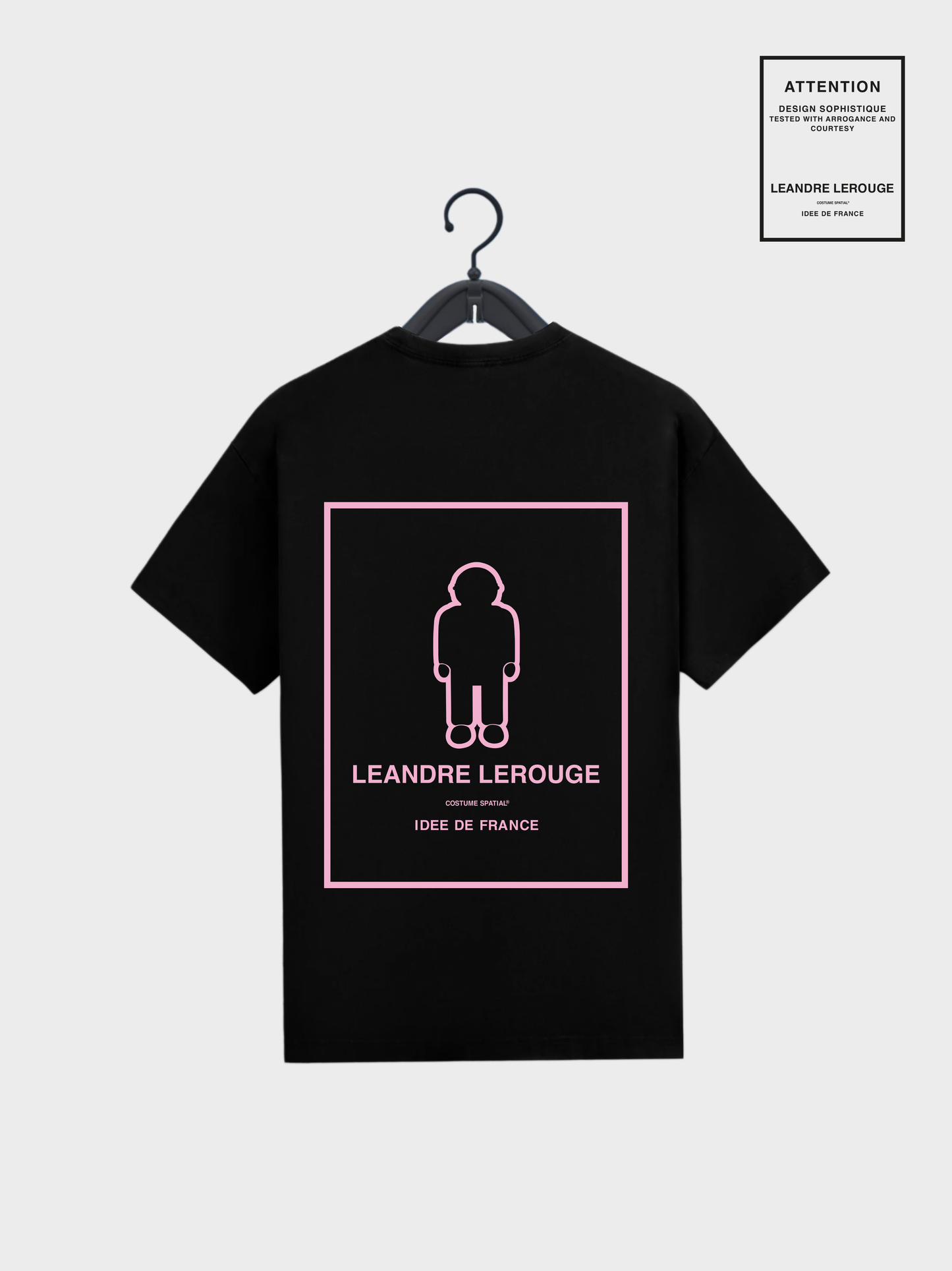 PINK LOGO T-SHIRT / black