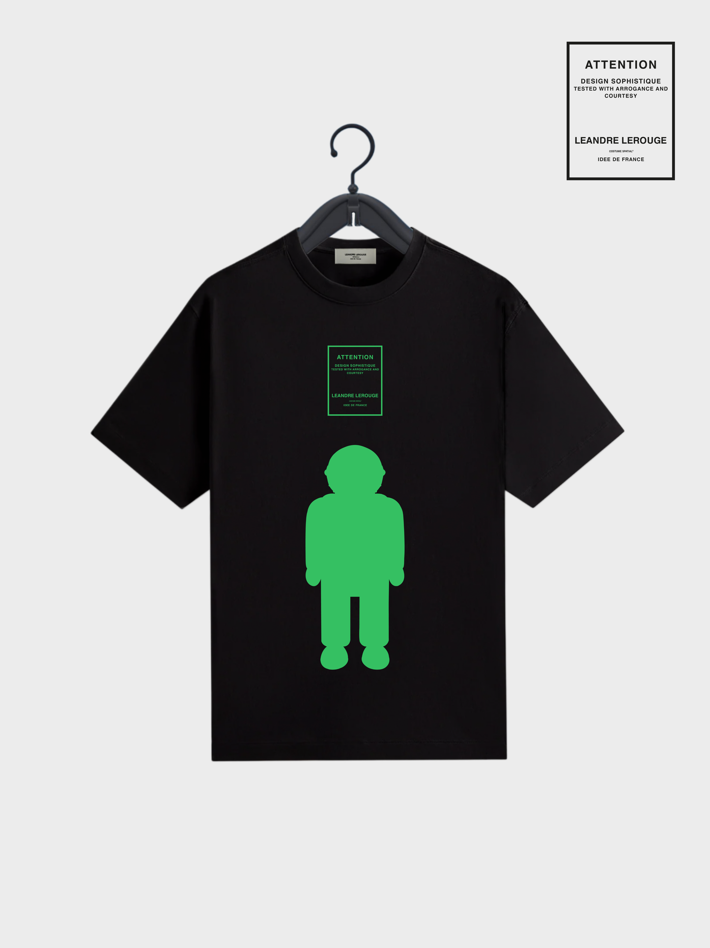 GREEN LOGO T-SHIRT / black