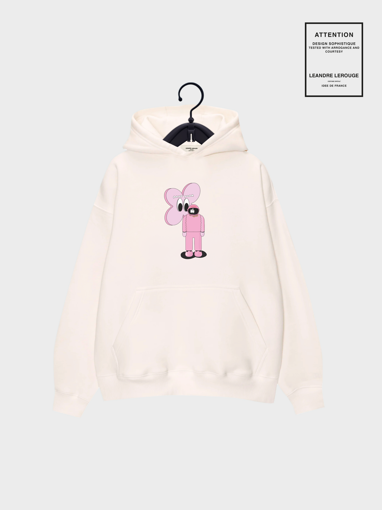 PINK FLOWER SWEATSHIRT / white