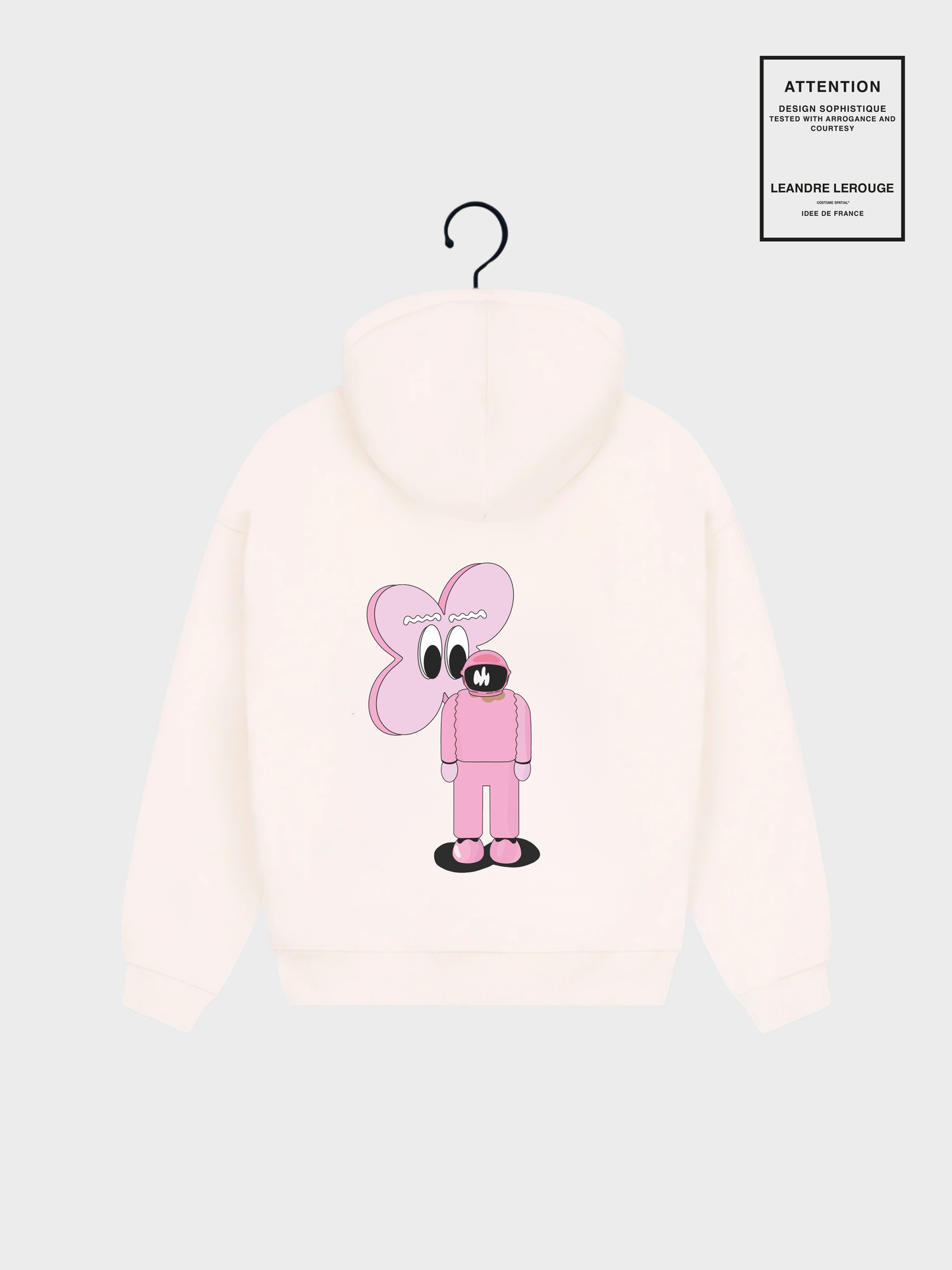 PINK FLOWER SWEATSHIRT / white