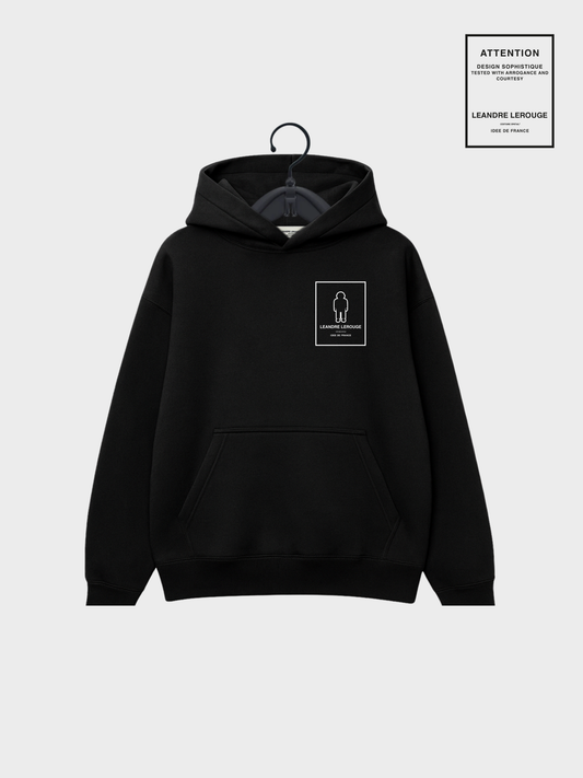 SWEATSHIRT PATCH BLANC / noir