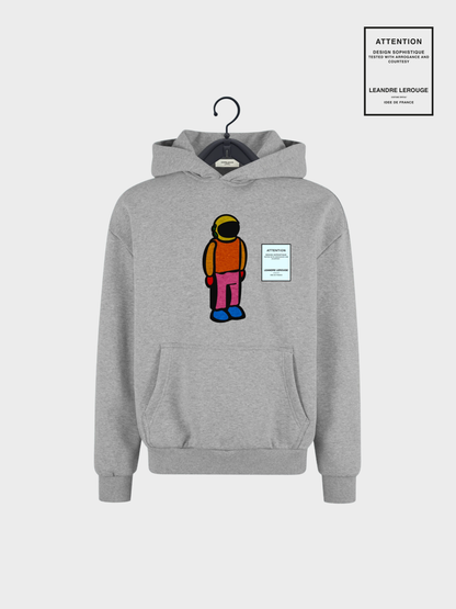 ORANGE / gray SUIT SWEATSHIRT