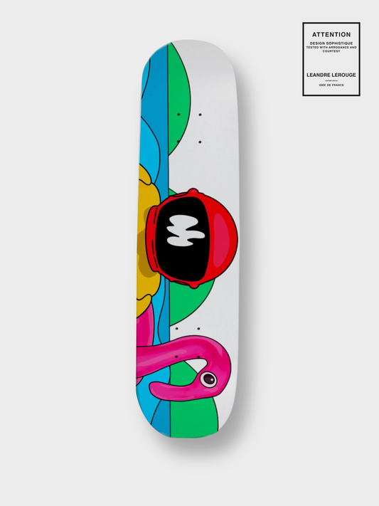 SKATE FLAMINGO / white