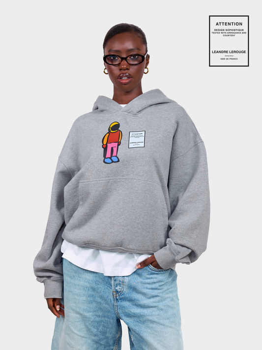 ORANGE / gray SUIT SWEATSHIRT