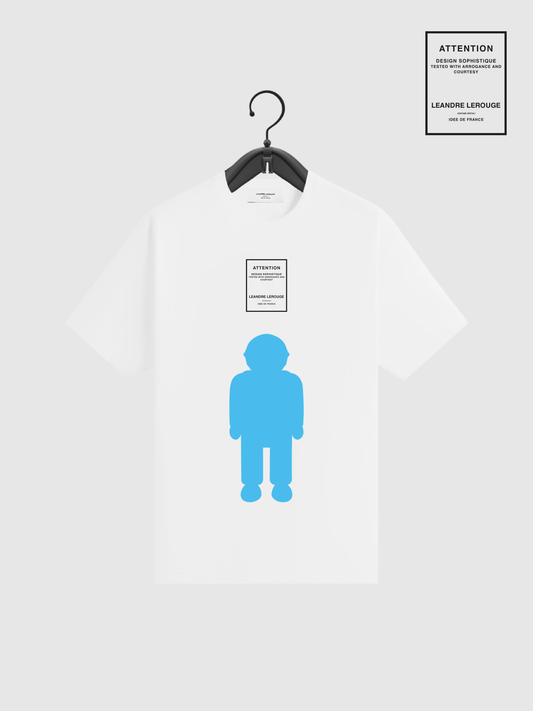 BLUE / white LOGO T-SHIRT