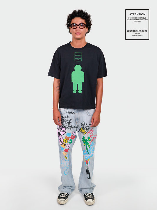 T-SHIRT LOGO VERT / noir