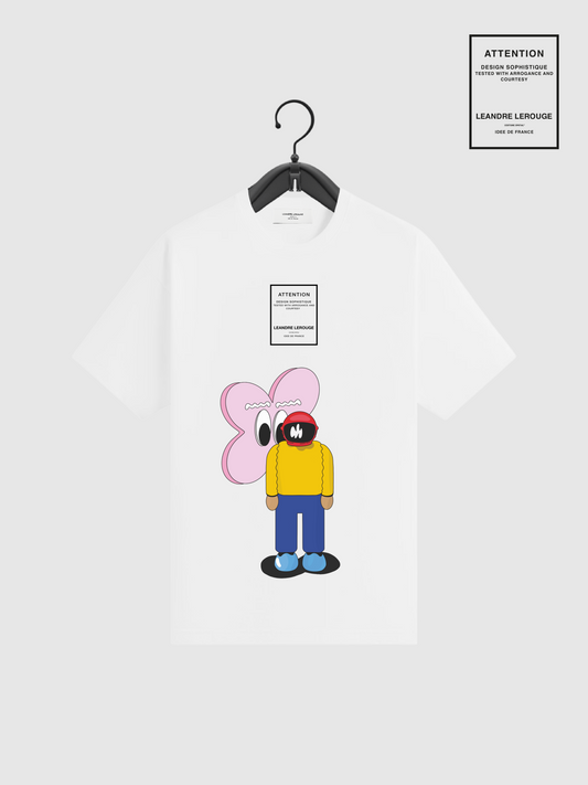 T-SHIRT FLEUR / blanc