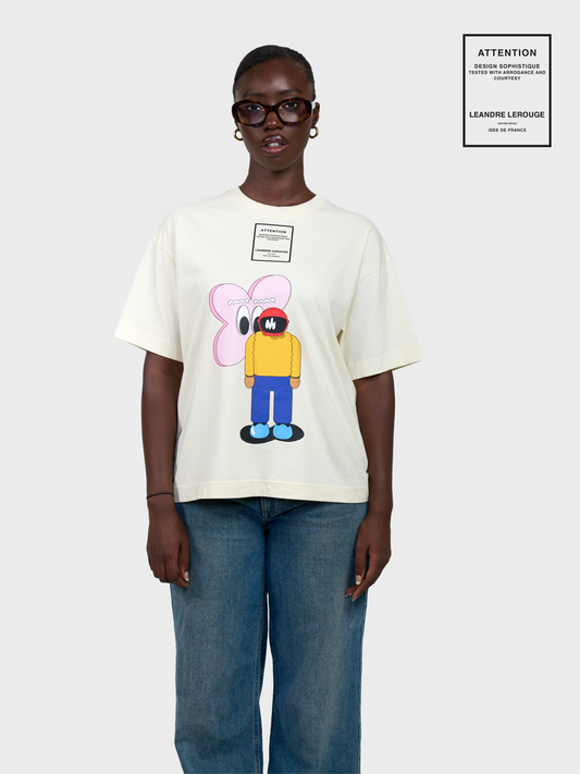 FLOWER T-SHIRT / beige
