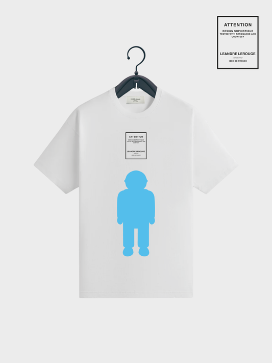 BLUE / white LOGO T-SHIRT