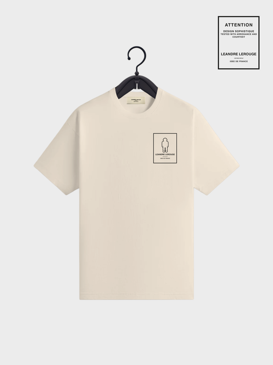 T-SHIRT PATCH NOIR / beige