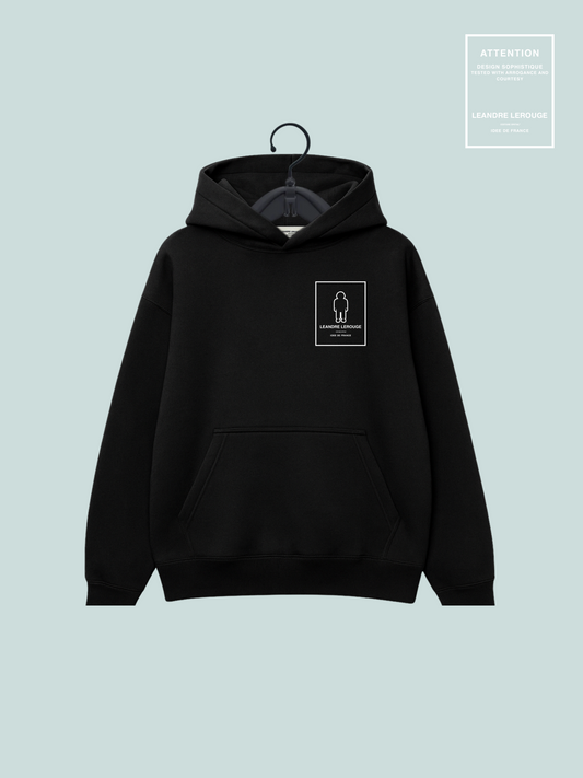 Sweat à capuche Patch Blanc