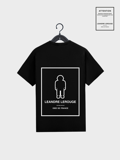 WHITE / black PATCH T-SHIRT