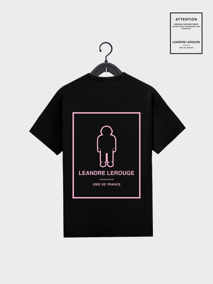 PINK LOGO T-SHIRT / black