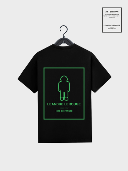 GREEN LOGO T-SHIRT / black