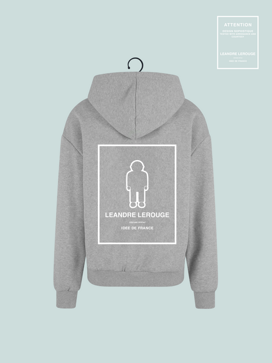 Sweat à capuche Patch Blanc